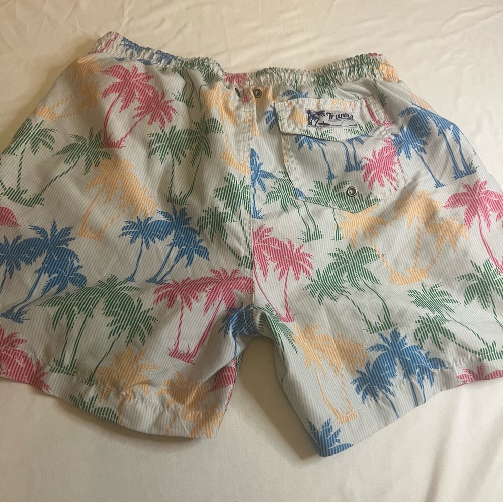 Trunks Surf & Swim Co. Tropical Palm Print Swim Trunks Men’s Size XL - Picture 2 of 5